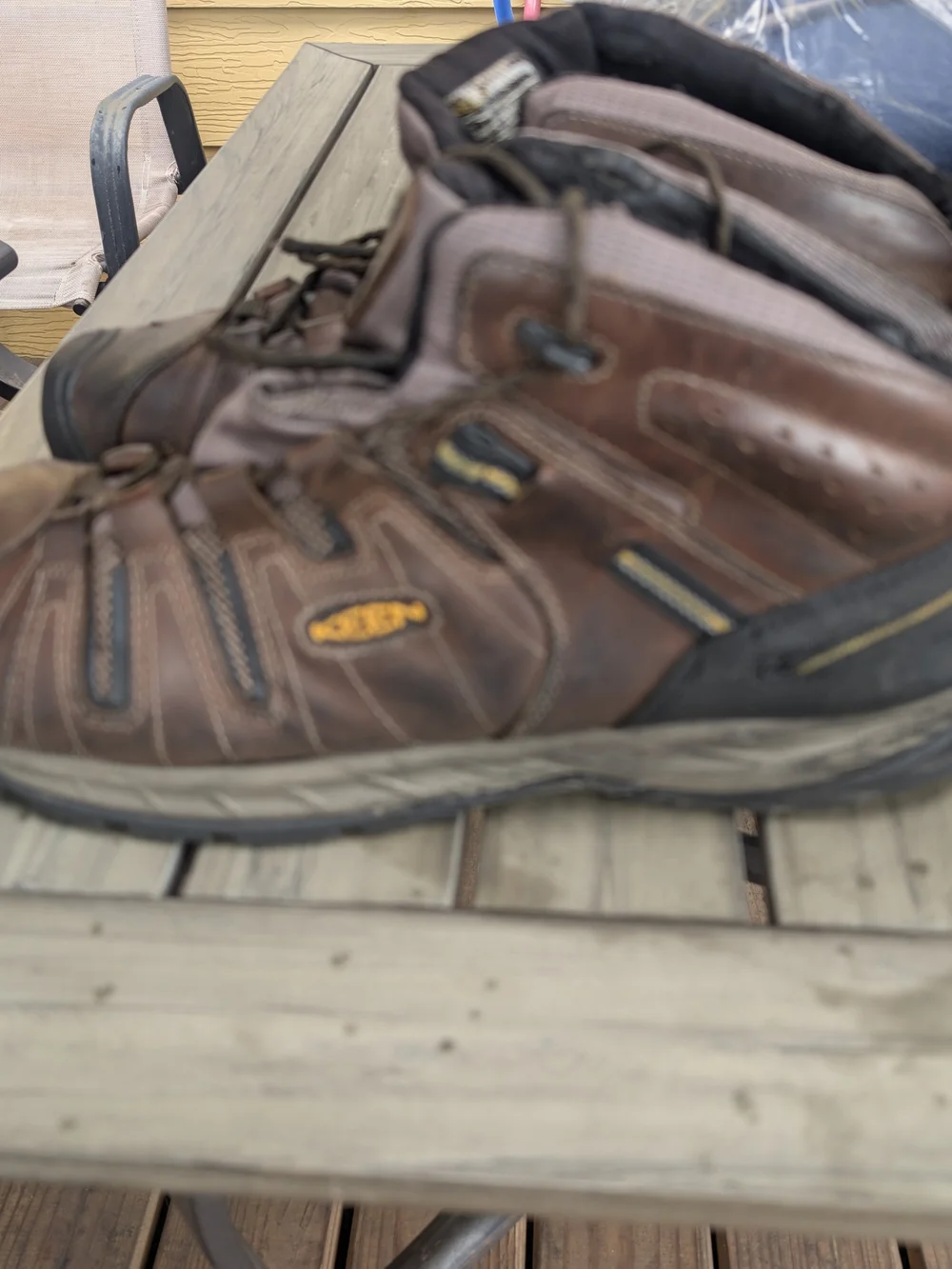 Men's Keen Steel Toe Mid Work Boots..Size 15EEE